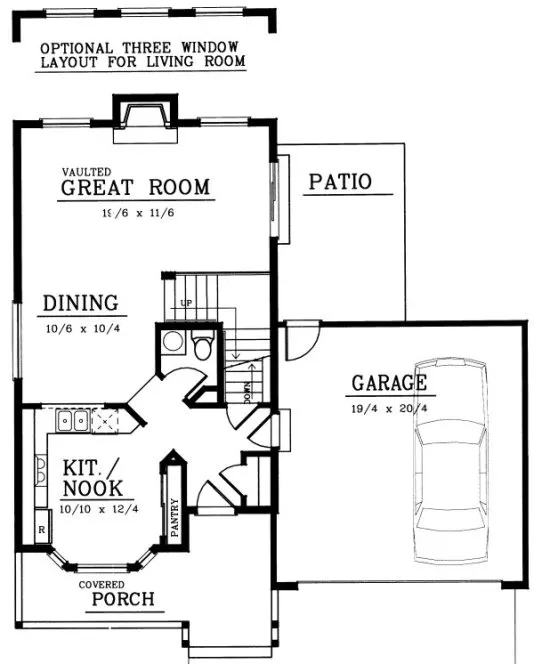 Main Floor Plan for House Plan #239225