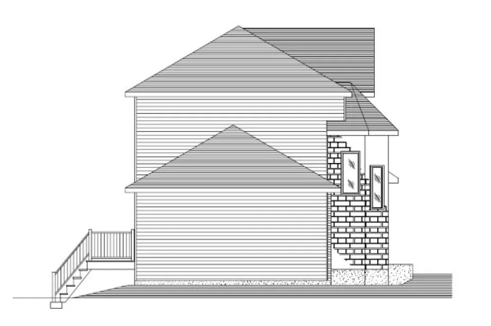 Left Elevation for House Plan #420923