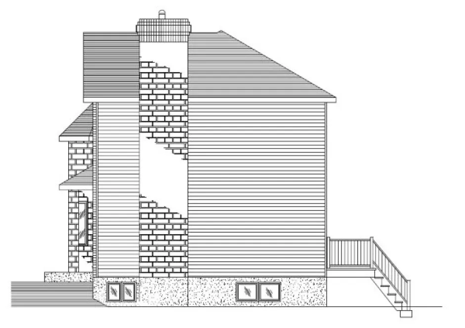 Right Elevation for House Plan #420923