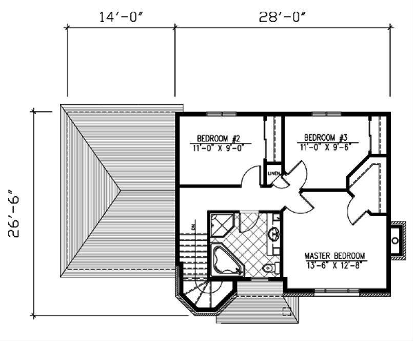 Second Floor Plan for House Plan #420923