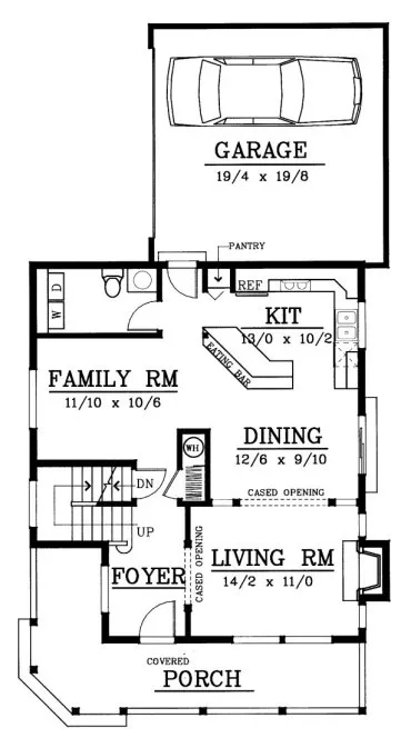 Main Floor Plan for House Plan #234325