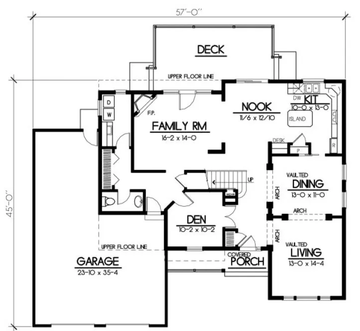 Main Floor Plan for House Plan #236325