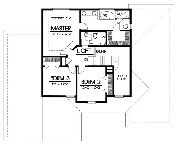 Second Floor Plan for House Plan #236325