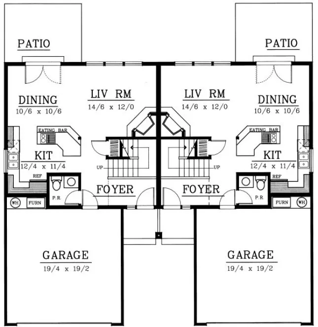 Main Floor Plan for House Plan #233269