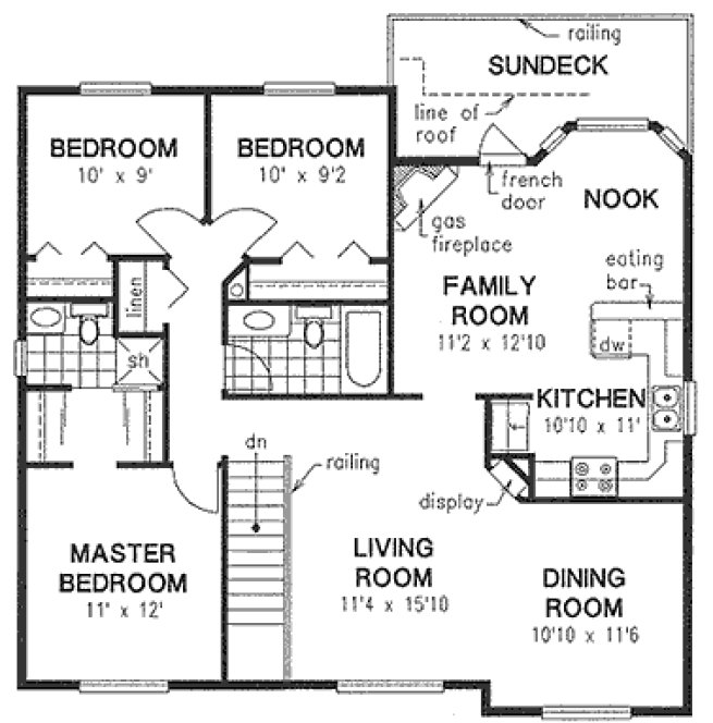 Main Floor Plan for House Plan #138113