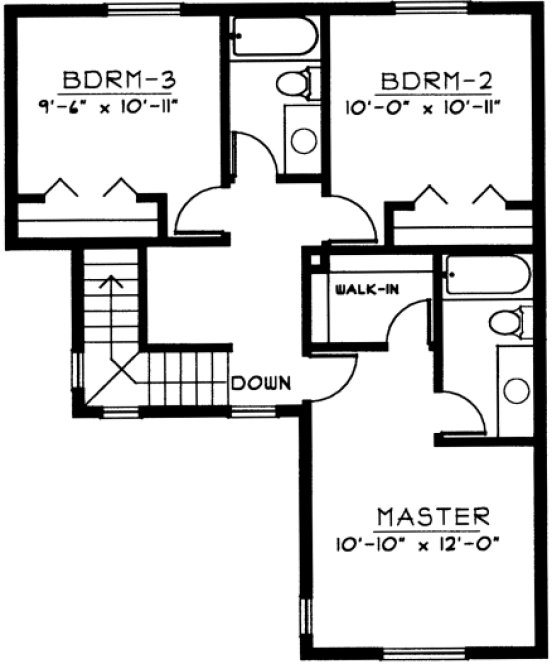 Second Floor Plan for House Plan #236269