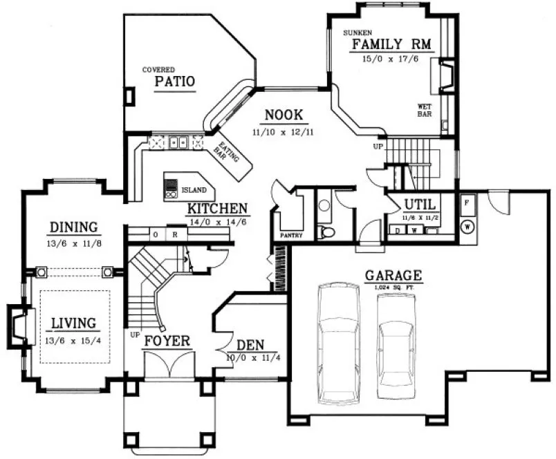 Main Floor Plan for House Plan #239026