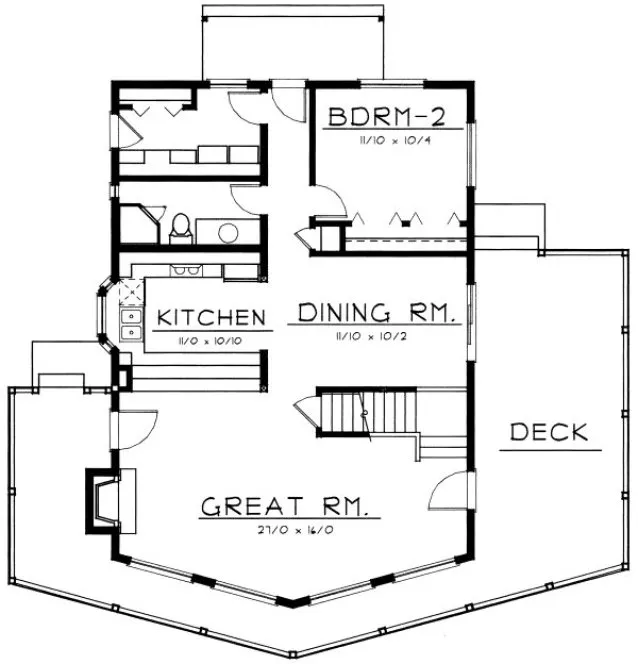 Main Floor Plan for House Plan #237126
