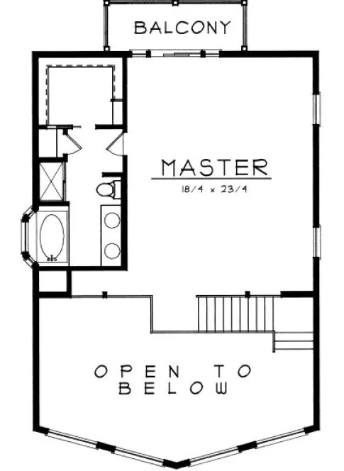 Second Floor Plan for House Plan #237126