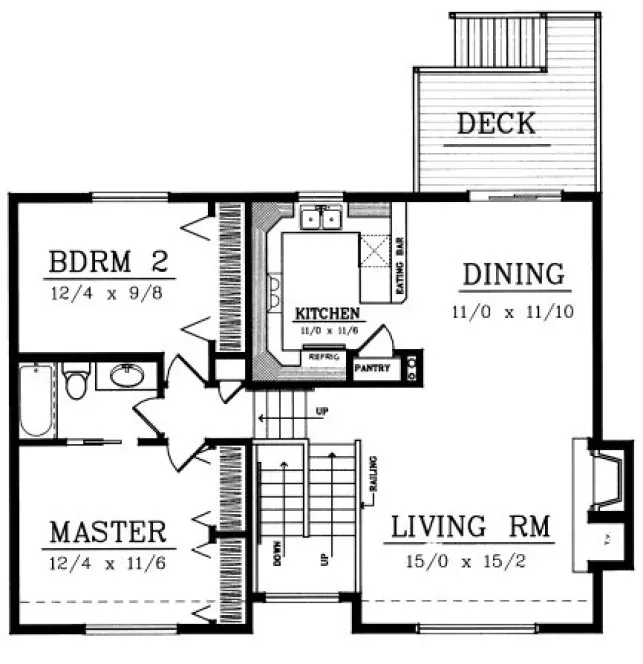 Second Floor Plan for House Plan #238036