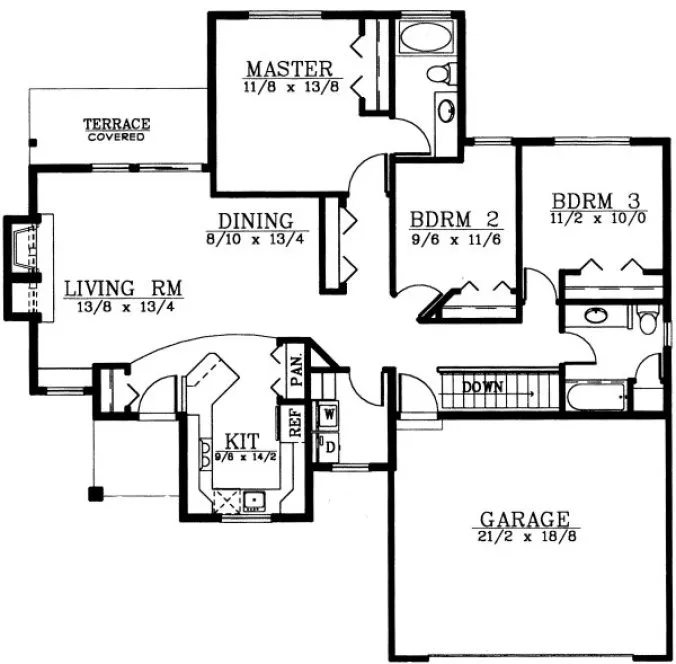 Main Floor Plan for House Plan #231117