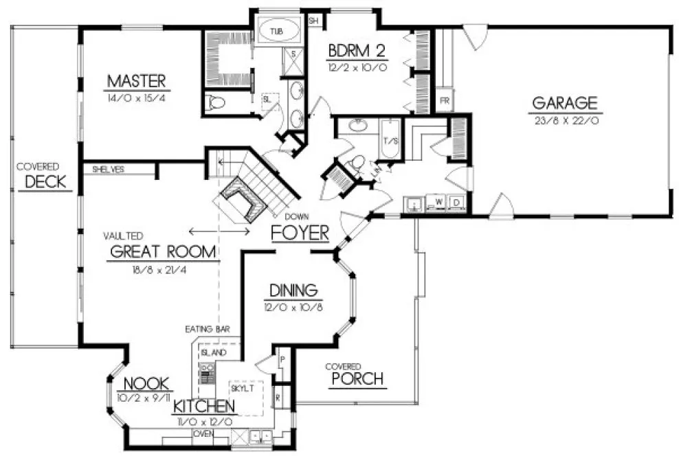 Main Floor Plan for House Plan #233117