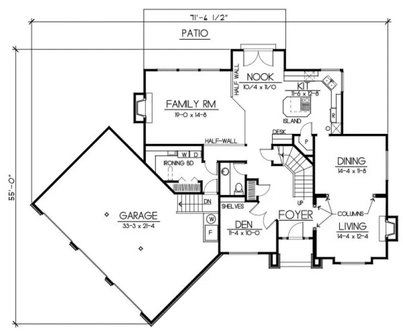 Main Floor Plan for House Plan #236279