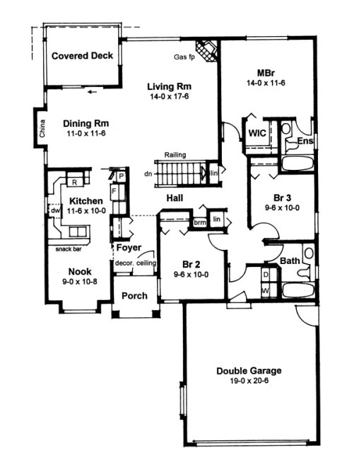 Main Floor Plan for House Plan #201550