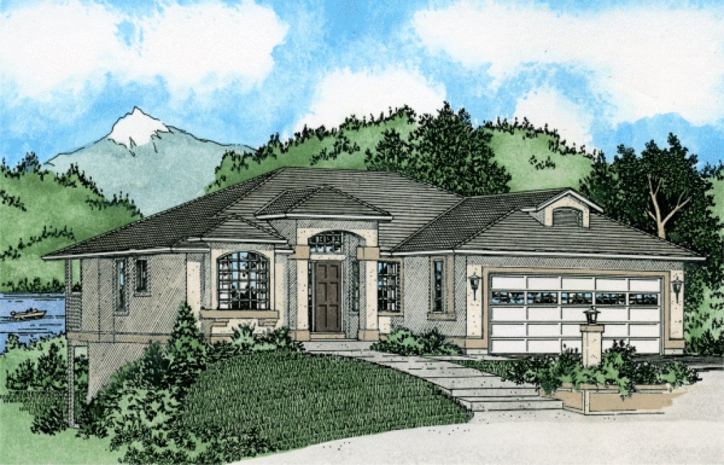 Full Rendering for House Plan #201550