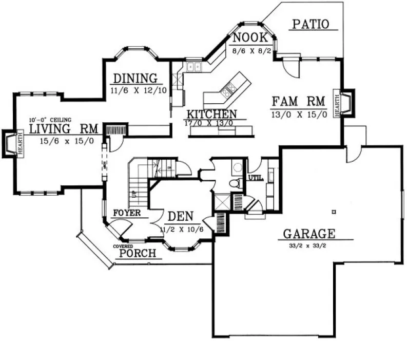 Main Floor Plan for House Plan #237279