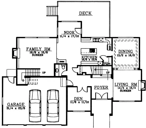 Main Floor Plan for House Plan #239279