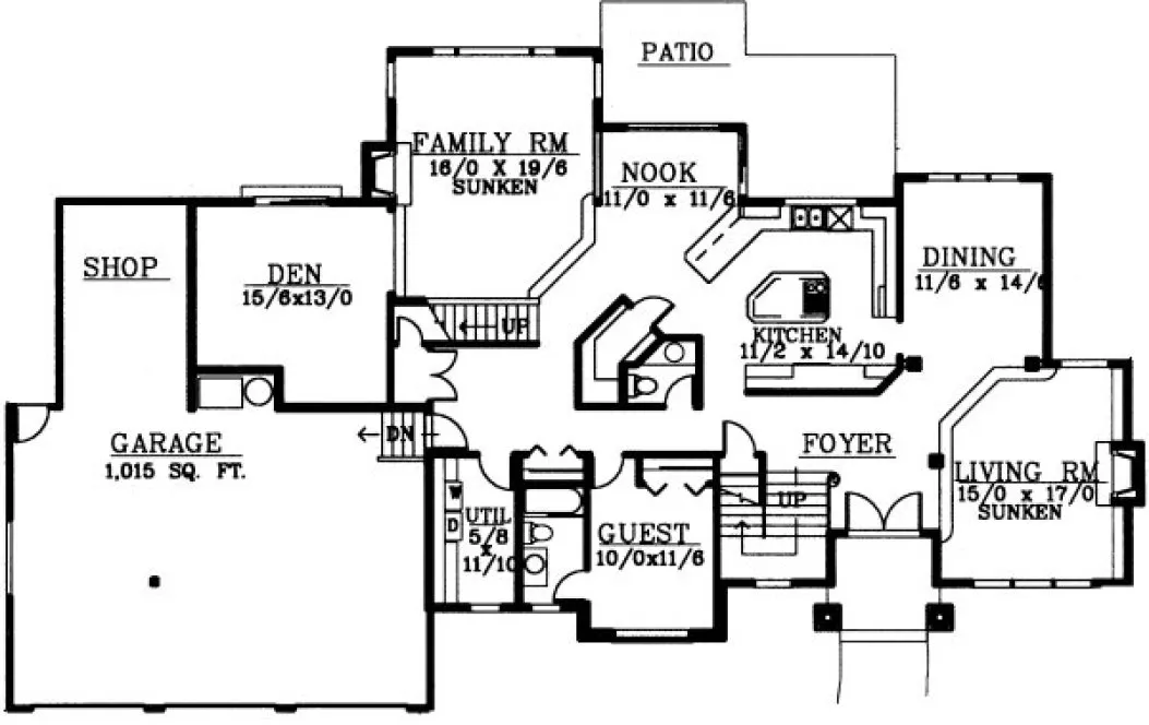 Main Floor Plan for House Plan #231279