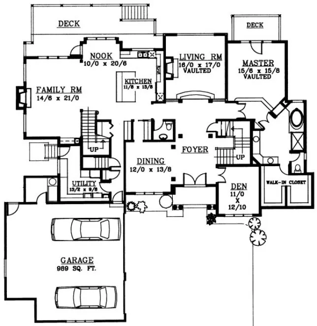 Main Floor Plan for House Plan #231127