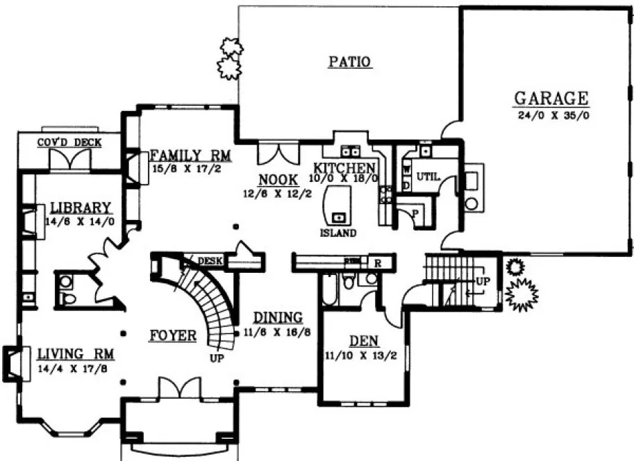 Main Floor Plan for House Plan #232127