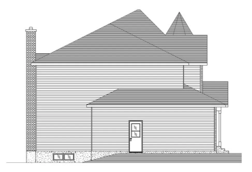 Left Elevation for House Plan #420033