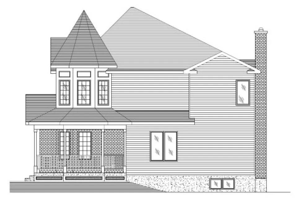 Right Elevation for House Plan #420033