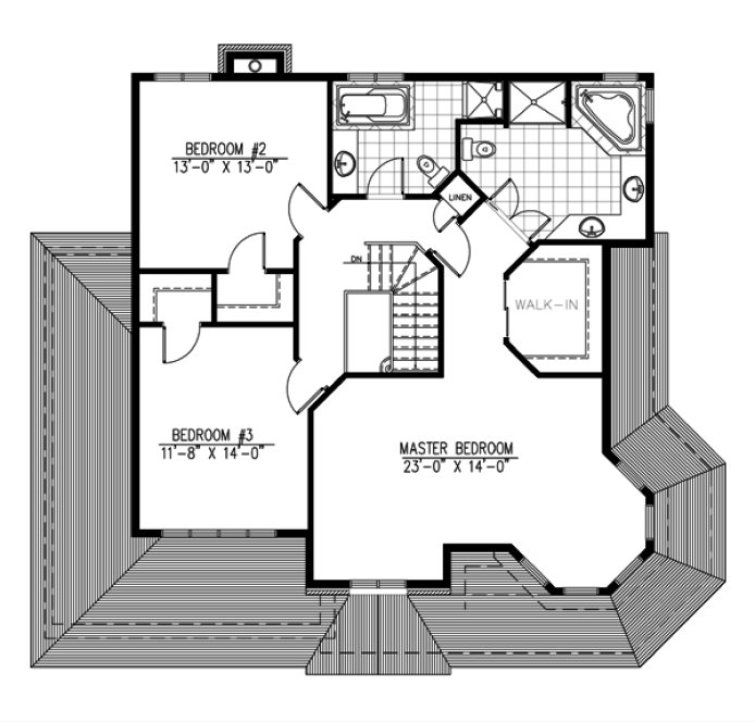 Second Floor Plan for House Plan #420033
