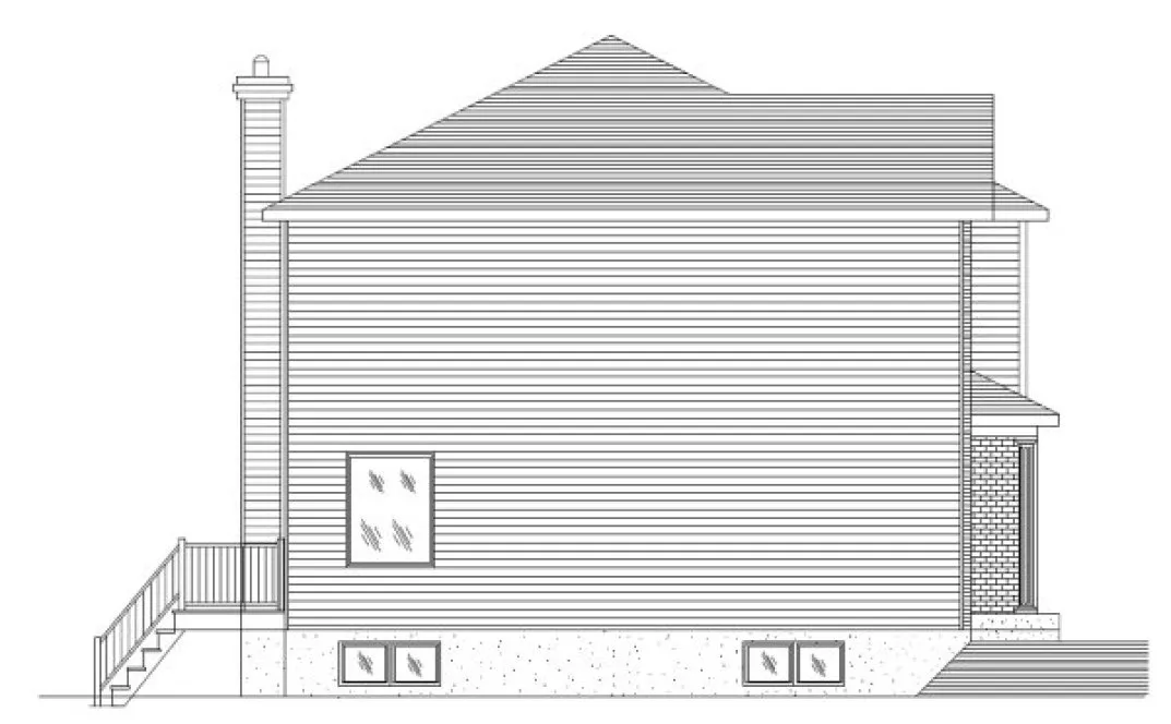 Left Elevation for House Plan #420233