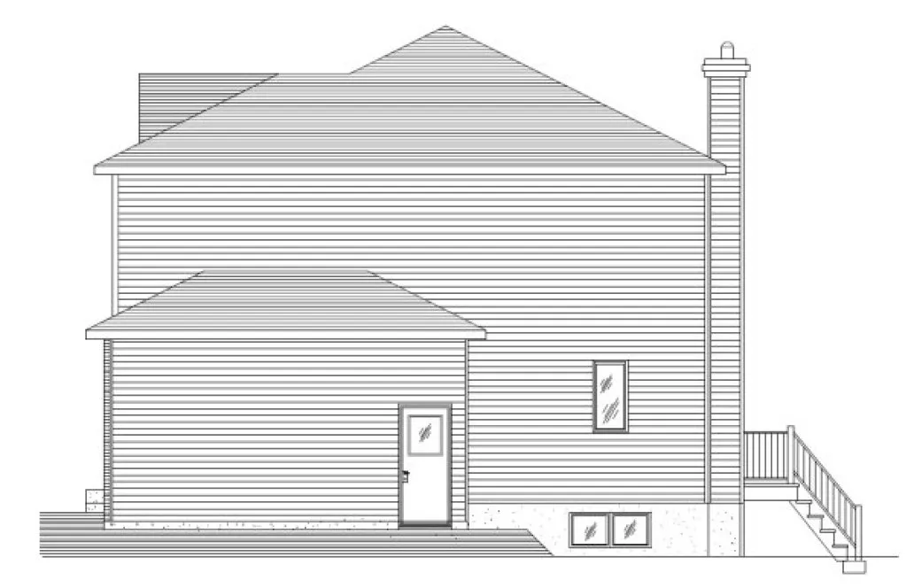 Right Elevation for House Plan #420233