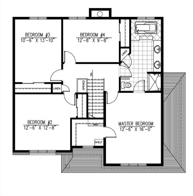 Second Floor Plan for House Plan #420233