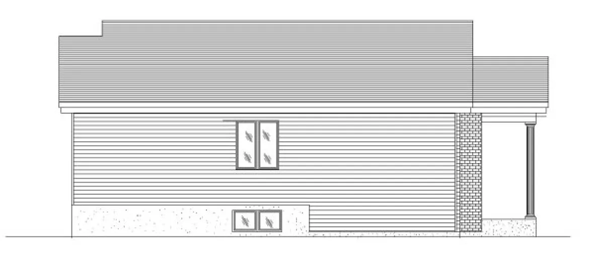 Left Elevation for House Plan #420333