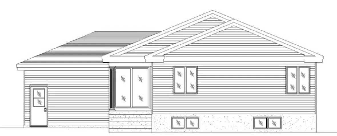 Rear Elevation for House Plan #420333