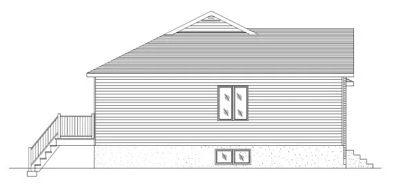 Left Elevation for House Plan #422433