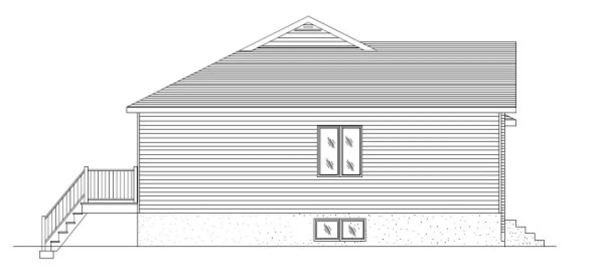 Left Elevation for House Plan #423433