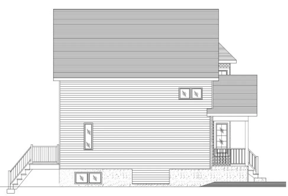 Left Elevation for House Plan #420533