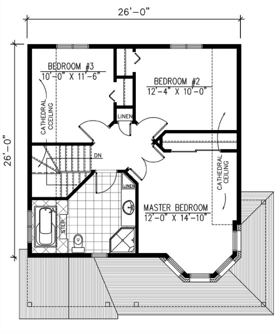 Second Floor Plan for House Plan #420533