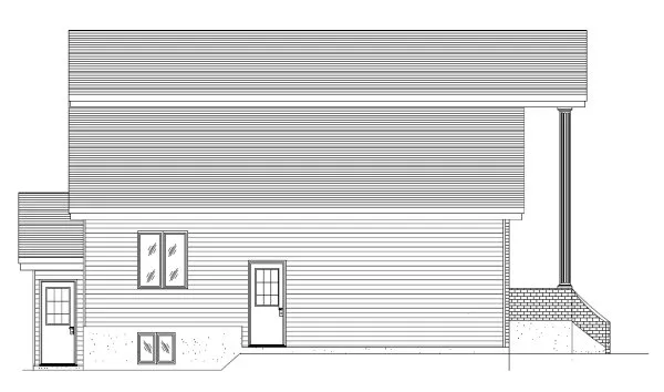 Left Elevation for House Plan #423633
