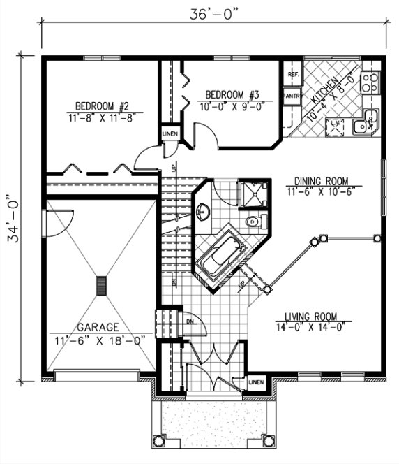 Main Floor Plan for House Plan #423633