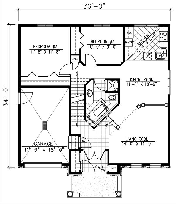 Main Floor Plan for House Plan #423633