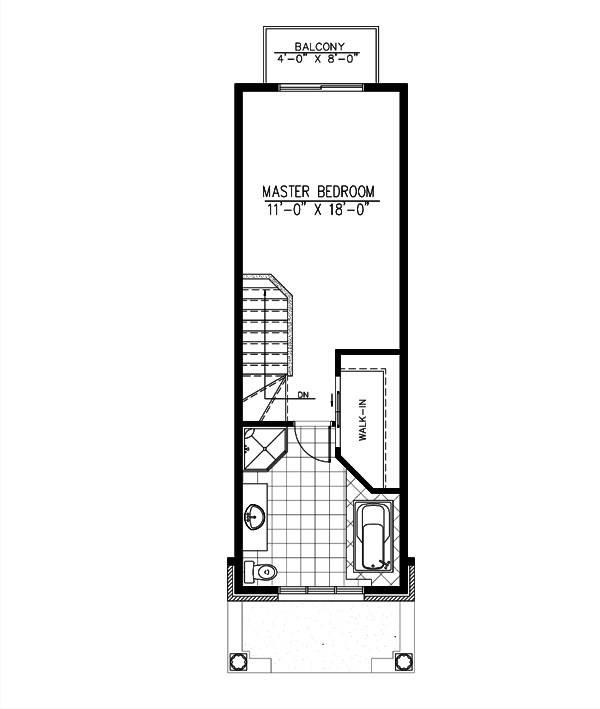 Second Floor Plan for House Plan #423633