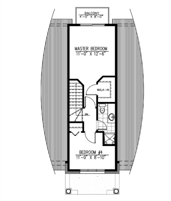 Second Floor Plan for House Plan #424633