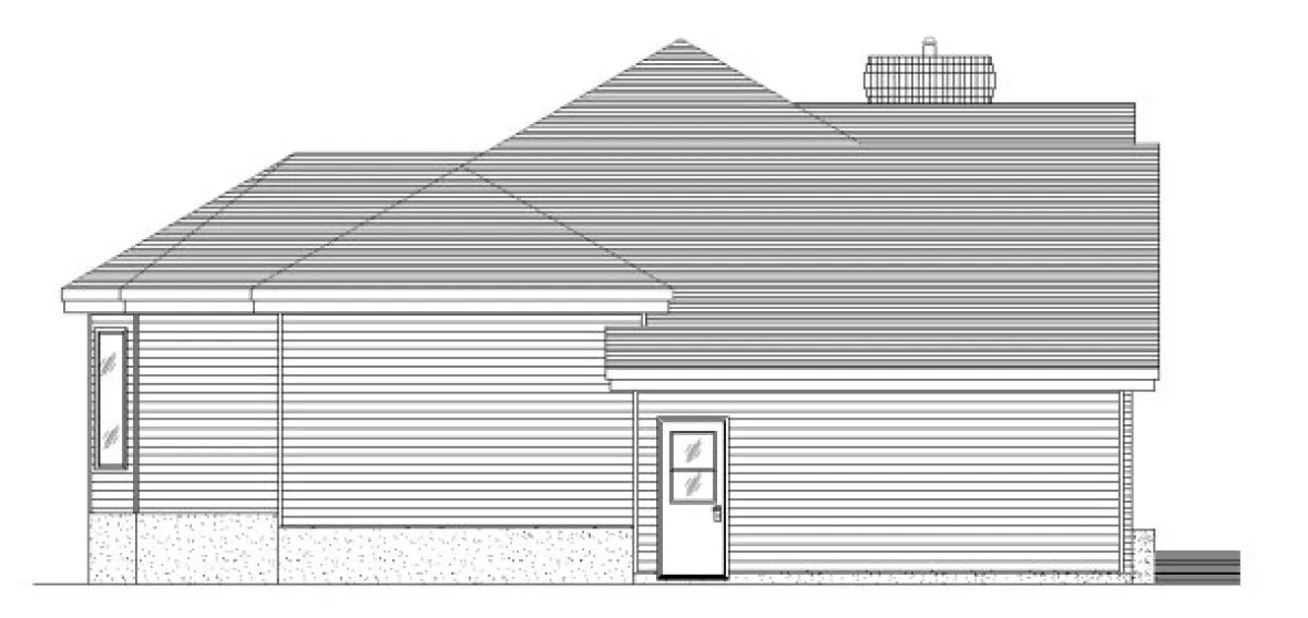 Left Elevation for House Plan #420733