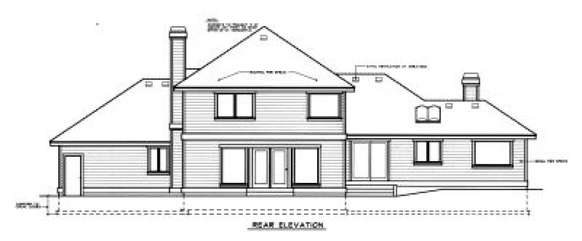 Left Elevation for House Plan #230227