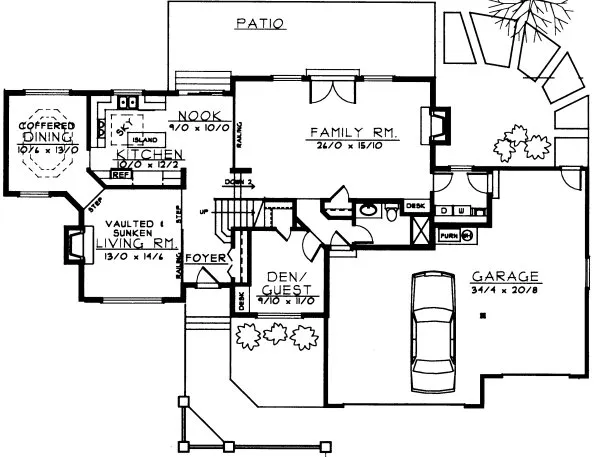 Main Floor Plan for House Plan #230227