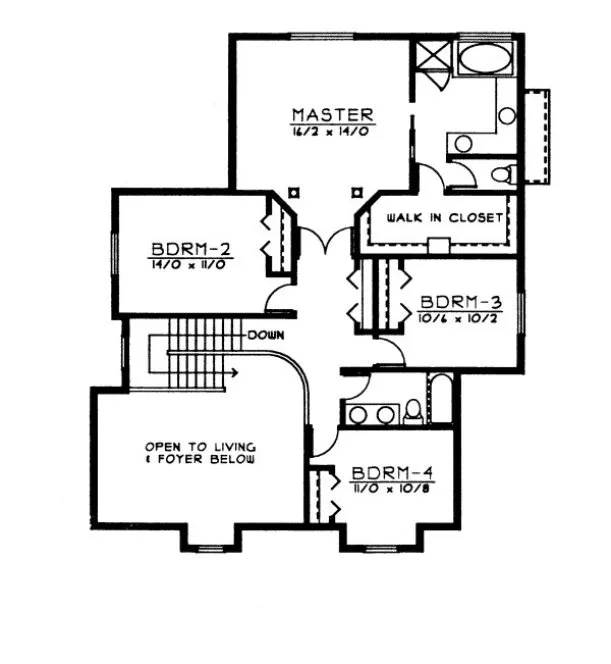 Second Floor Plan for House Plan #233227
