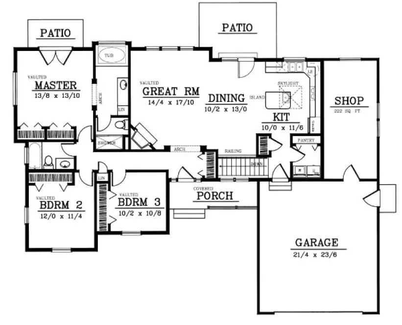 Main Floor Plan for House Plan #236018