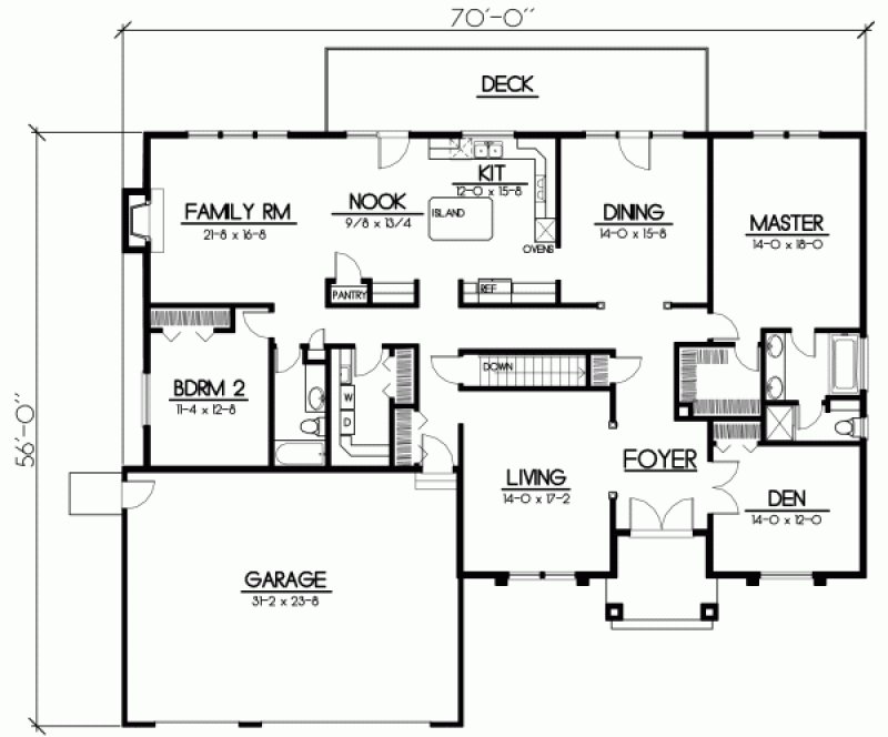 Main Floor Plan for House Plan #237018