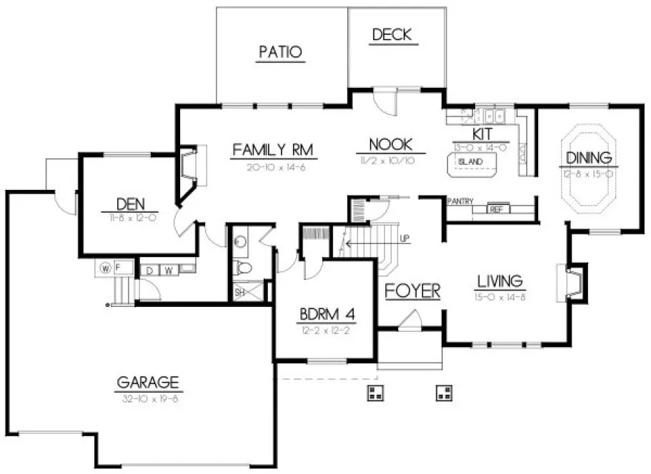 Main Floor Plan for House Plan #235028