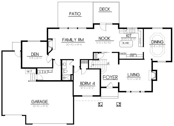 Main Floor Plan for House Plan #235028