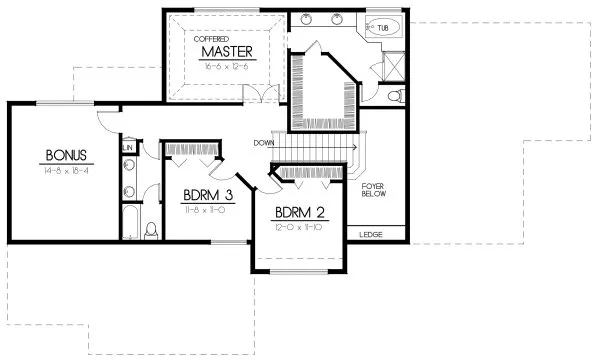 Second Floor Plan for House Plan #235028